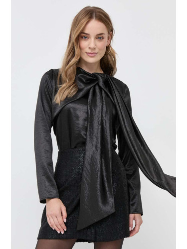 Блуза Silvian Heach в черно с изчистен дизайн