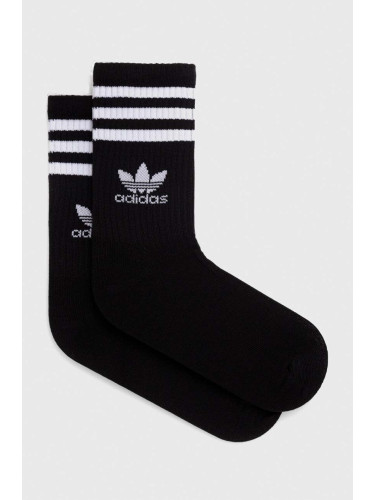 Чорапи adidas Originals (3 броя) в черно