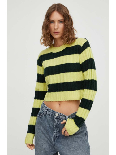 Вълнен пуловер Won Hundred дамски в зелено