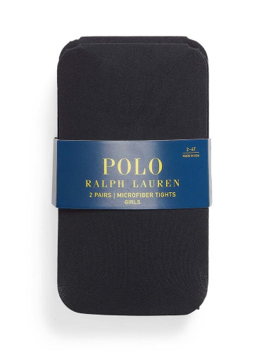 Детски чорапогащи Polo Ralph Lauren (2 броя) в черно