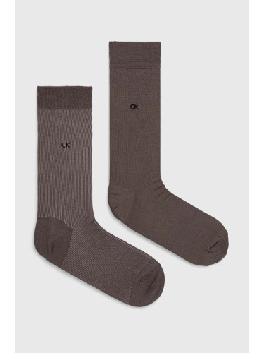 Чорапи Calvin Klein (2 броя) в сиво