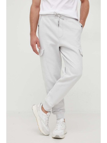 Спортен панталон BOSS ORANGE в сиво с изчистен дизайн