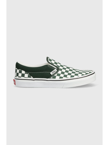 Детски ниски кецове Vans JN Classic Slip-On в зелено