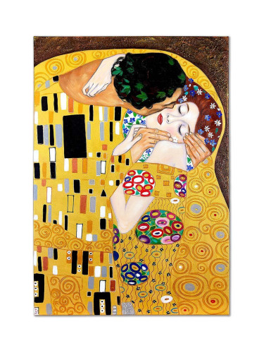 Репродукция с маслени бои Gustav Klimt, The Kiss 50 x 70 cm