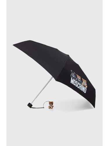 Чадър Moschino в черно 8061 SUPERMINIA
