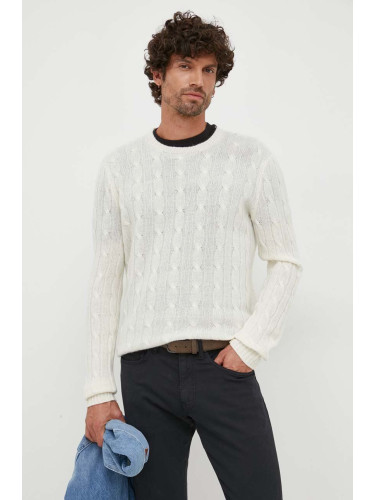 Кашмирен пуловер Polo Ralph Lauren мъжки в бежово