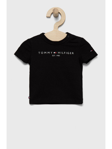Детска тениска Tommy Hilfiger в черно KN0KN01487