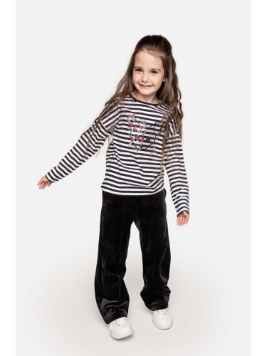 Детски спортен панталон Coccodrillo в черно с изчистен дизайн