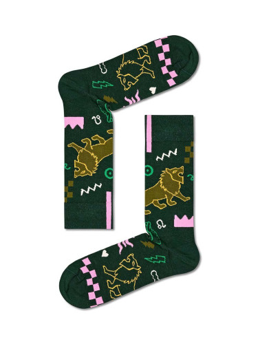 Чорапи Happy Socks Zodiac Leo в зелено