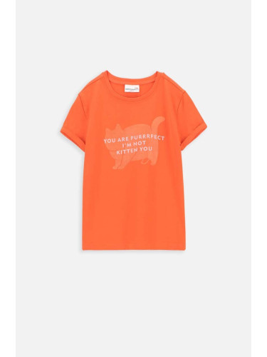 Детска тениска Coccodrillo в оранжево