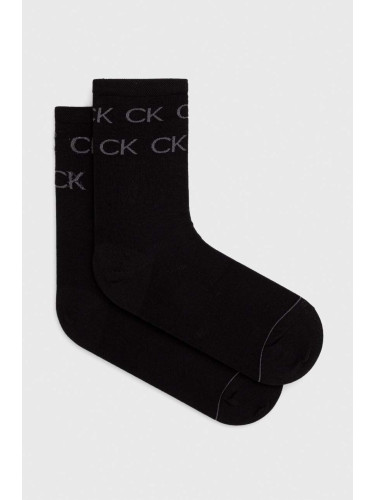 Чорапи Calvin Klein в черно