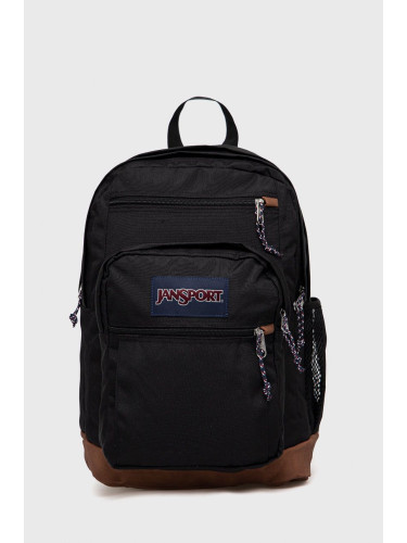 Раница Jansport в черно голям размер с апликация