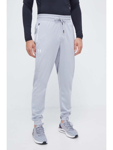 Спортен панталон Under Armour в сиво с изчистен дизайн
