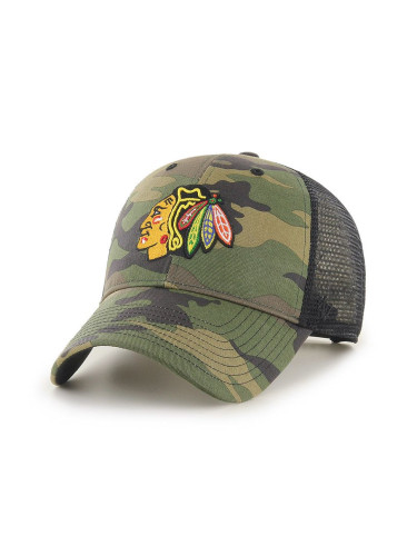 Шапка 47 brand Chicago Blackhawks NHL с апликация  H-CBRAN04GWP-CM