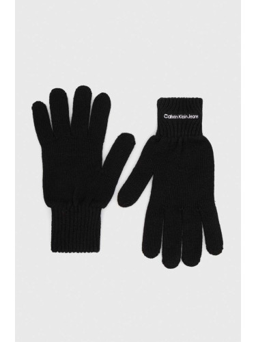Ръкавици Calvin Klein Jeans в черно