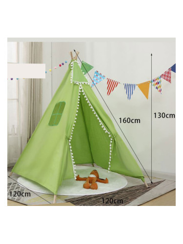 Детска палатка за игри навън и у дома, Зелена