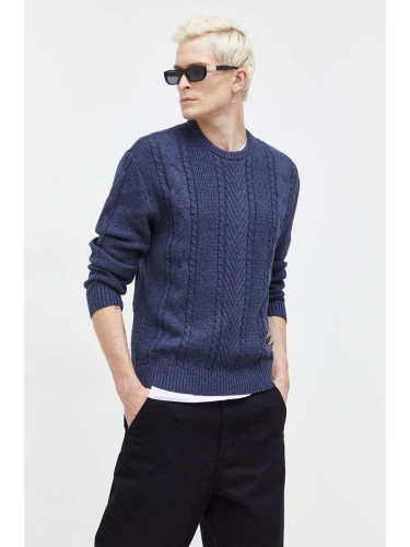 Пуловер Hollister Co. мъжки в тъмносиньо