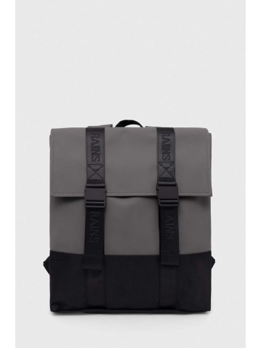 Раница Rains 14310 Backpacks в сиво голям размер с десен