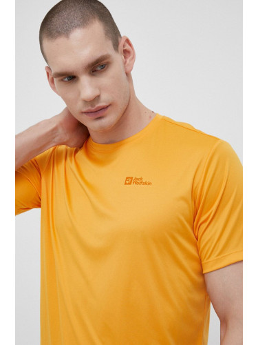 Спортна тениска Jack Wolfskin Tech в оранжево с изчистен дизайн
