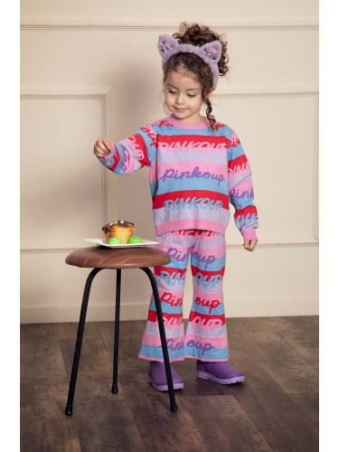 Детски пуловер Pinko Up в лилаво