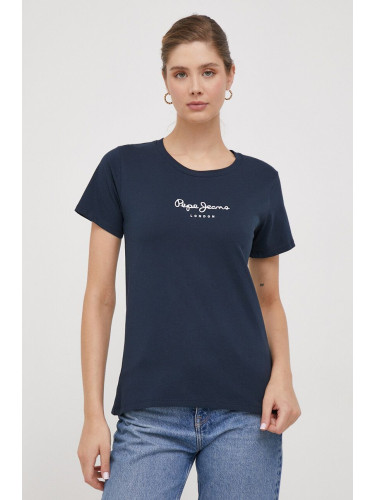 Памучна тениска Pepe Jeans Wendys в тъмносиньо