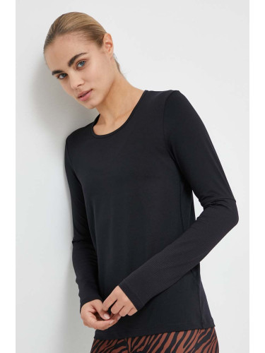 Блуза с дълги ръкави за трениране Casall Essential в черно