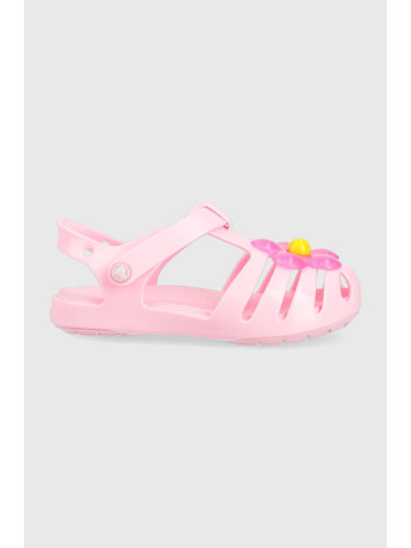 Детски сандали Crocs ISABELLA CHARM SANDAL в розово