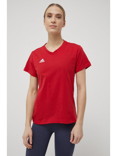 Тениска adidas Performance Entrada 22 HC0441 дамска в червено