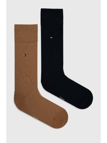 Чорапи Tommy Hilfiger (2 броя) в кафяво 371111.