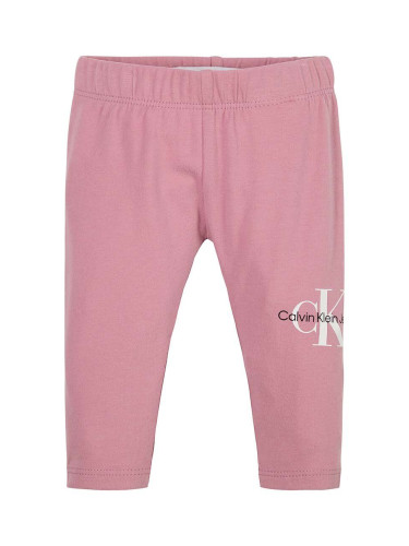 Детски клин Calvin Klein Jeans в розово с принт