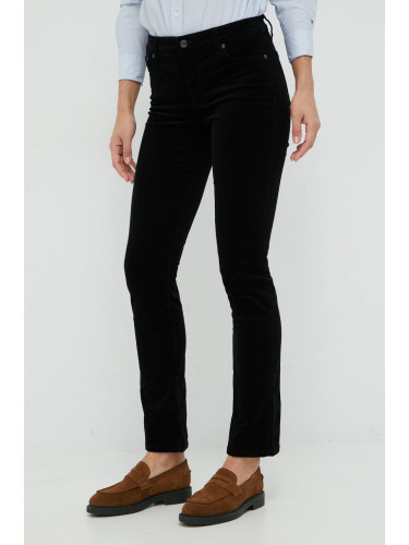 Джинсов панталон Lauren Ralph Lauren в черно със стандартна кройка, със стандартна талия