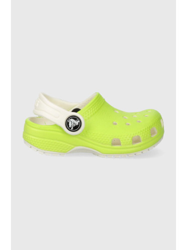 Детски чехли Crocs GLOW IN THE DARK в зелено