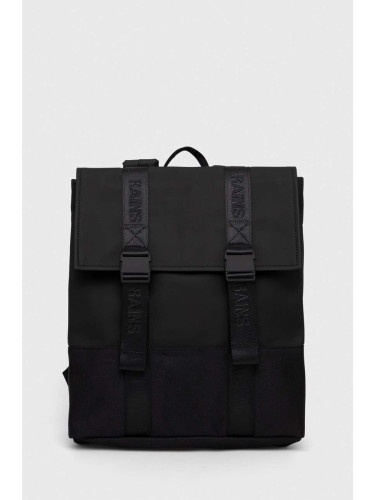 Раница Rains 14310 Backpacks в черно малък размер с изчистен дизайн