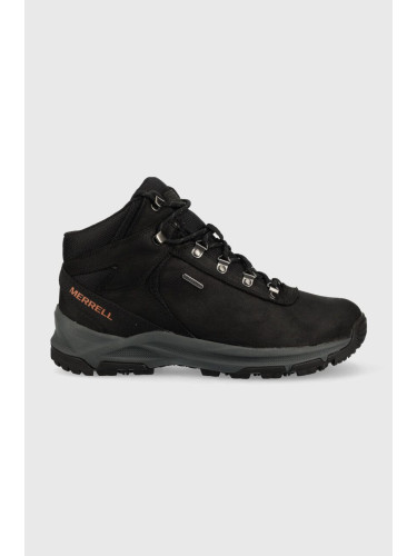 Обувки Merrell Erie Mid Leather Waterproof в черно