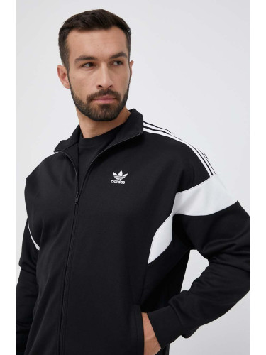 Суичър adidas Originals в черно с десен