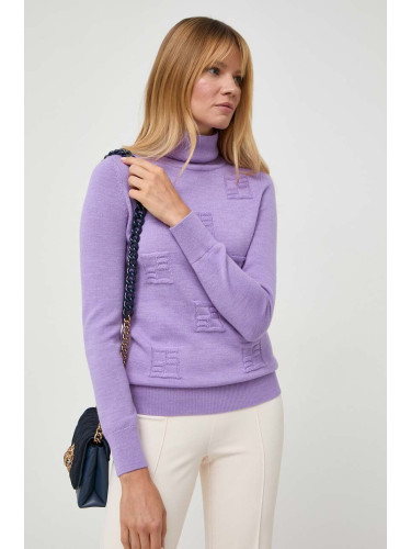 Вълнен пуловер Beatrice B дамски в лилаво от лека материя
