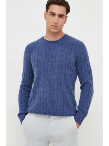 Кашмирен пуловер Polo Ralph Lauren мъжки в тъмносиньо