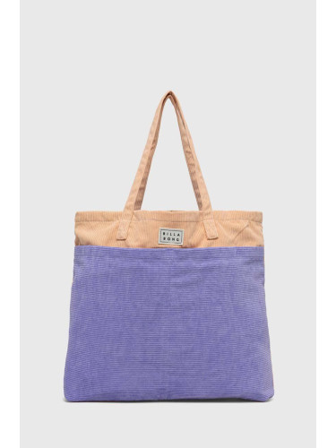 Памучна чанта Billabong в лилаво