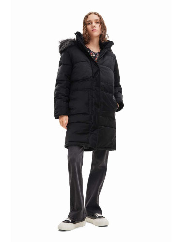 Палто Desigual 23WWEW98 в черно зимен модел