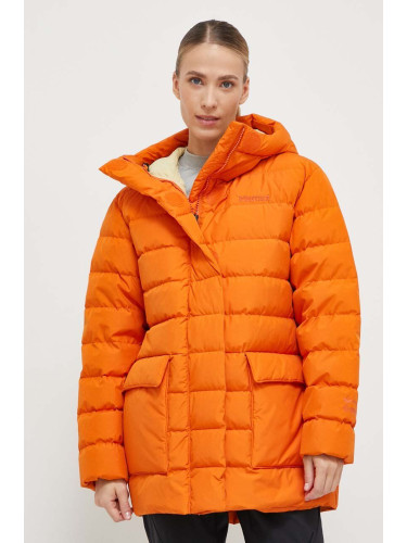 Пухено яке Marmot в оранжево зимен модел