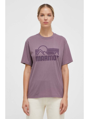 Тениска Marmot в лилаво