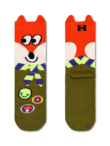 Детски чорапи Happy Socks Fox Scout в зелено