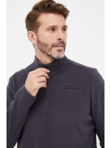 Спортен суичър Jack Wolfskin Taunus в сиво с изчистен дизайн 1709522