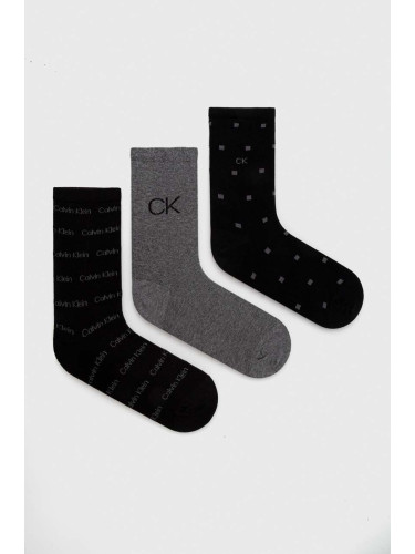 Чорапи Calvin Klein (3 броя) в черно