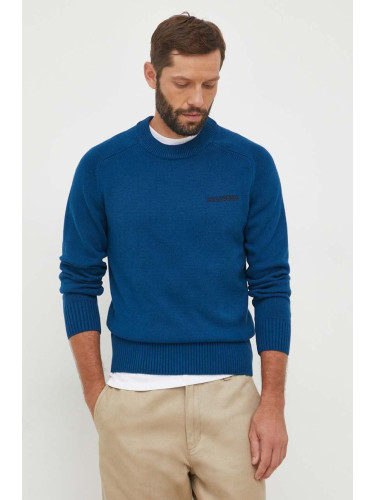 Памучен пуловер Tommy Hilfiger в синьо