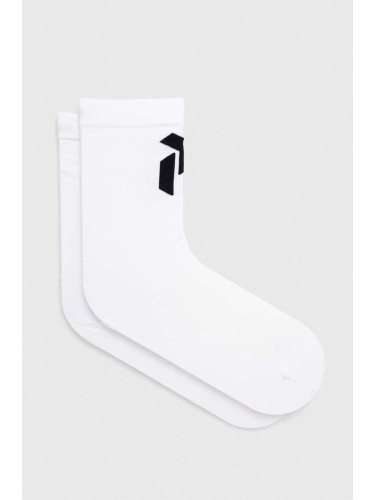 Чорапи Peak Performance в бяло