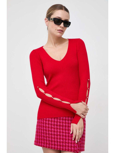 Пуловер Morgan дамски в червено от лека материя