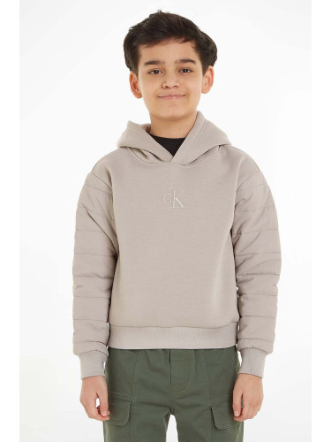 Детски анцуг Calvin Klein Jeans в сиво