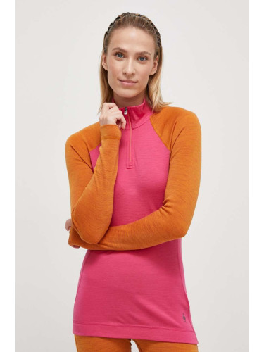 Функционална блуза с дълги ръкави Smartwool Classic Thermal Merino в розово