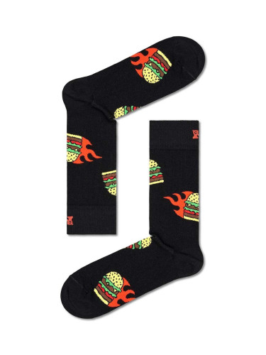 Чорапи Happy Socks Flaming Burger Sock в черно